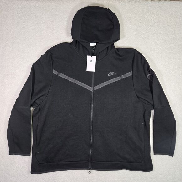 Nike Sportswear Tech Fleece Mens 4XL Hooded Jacket Zipper Black CU4489-010 - Picture 1 of 7